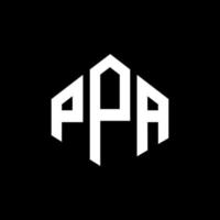ppa-Buchstaben-Logo-Design mit Polygonform. ppa-polygon- und würfelform-logo-design. ppa Hexagon-Vektor-Logo-Vorlage in weißen und schwarzen Farben. ppa-monogramm, geschäfts- und immobilienlogo. vektor