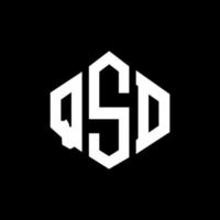 qsd letter logotyp design med polygon form. qsd-polygon- och kubformad logotypdesign. qsd hexagon vektor logotyp mall vita och svarta färger. qsd-monogram, logotyp för företag och fastigheter.