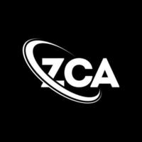 zca-Logo. Zca-Buchstabe. zca-Buchstaben-Logo-Design. Initialen zca-Logo verbunden mit Kreis und Monogramm-Logo in Großbuchstaben. zca-typografie für technologie-, geschäfts- und immobilienmarke. vektor