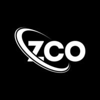 zco-Logo. zco Brief. zco-Buchstaben-Logo-Design. Initialen zco-Logo verbunden mit Kreis und Monogramm-Logo in Großbuchstaben. zco Typografie für Technologie-, Geschäfts- und Immobilienmarke. vektor