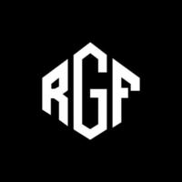 rgf brev logotyp design med polygon form. rgf polygon och kubform logotypdesign. rgf hexagon vektor logotyp mall vita och svarta färger. rgf-monogram, logotyp för företag och fastigheter.