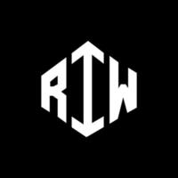 riw-Buchstaben-Logo-Design mit Polygonform. riw polygon und würfelform logo design. riw Sechseck-Vektor-Logo-Vorlage in weißen und schwarzen Farben. riw monogramm, geschäfts- und immobilienlogo. vektor