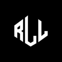 rll-Buchstaben-Logo-Design mit Polygonform. rll-polygon- und würfelform-logo-design. rll Hexagon-Vektor-Logo-Vorlage in weißen und schwarzen Farben. rll-monogramm, geschäfts- und immobilienlogo. vektor