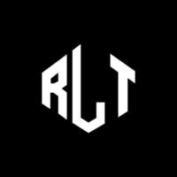 RLT-Brief-Logo-Design mit Polygonform. Rlt-Polygon- und Würfelform-Logo-Design. rlt Hexagon-Vektor-Logo-Vorlage in weißen und schwarzen Farben. rlt-monogramm, geschäfts- und immobilienlogo. vektor