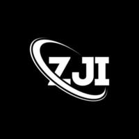 zji-Logo. zji Brief. zji-Buchstaben-Logo-Design. Initialen zji-Logo verbunden mit Kreis und Monogramm-Logo in Großbuchstaben. zji-typografie für technologie-, geschäfts- und immobilienmarke. vektor