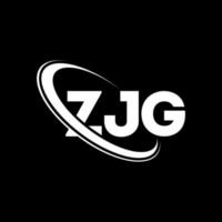 zjg logotyp. zjg bokstav. zjg bokstavslogotypdesign. initialer zjg logotyp länkad med cirkel och versaler monogram logotyp. zjg typografi för teknik, företag och fastighetsmärke. vektor