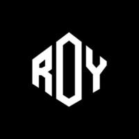 Roy-Brief-Logo-Design mit Polygonform. roy polygon und würfelform logo design. Roy Sechseck-Vektor-Logo-Vorlage in weißen und schwarzen Farben. roy-monogramm, geschäfts- und immobilienlogo. vektor