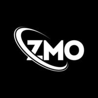 zmo logotyp. zmo brev. zmo letter logotyp design. initialer zmo logotyp länkad med cirkel och versaler monogram logotyp. zmo typografi för teknik, affärs- och fastighetsmärke. vektor