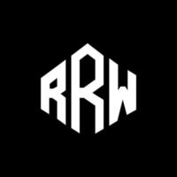 rrw-Buchstaben-Logo-Design mit Polygonform. rrw Polygon- und Würfelform-Logo-Design. rrw Sechseck-Vektor-Logo-Vorlage in weißen und schwarzen Farben. rrw monogramm, geschäfts- und immobilienlogo. vektor