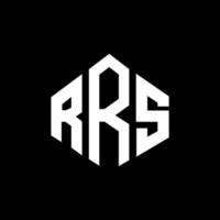 rrs-Buchstaben-Logo-Design mit Polygonform. rrs Logo-Design in Polygon- und Würfelform. rrs Sechseck-Vektor-Logo-Vorlage in weißen und schwarzen Farben. rrs-monogramm, geschäfts- und immobilienlogo. vektor