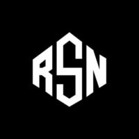 rsn-Buchstaben-Logo-Design mit Polygonform. rsn-polygon- und würfelform-logo-design. rsn Sechseck-Vektor-Logo-Vorlage in weißen und schwarzen Farben. rsn-monogramm, geschäfts- und immobilienlogo. vektor