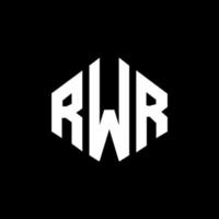 rwr-Buchstaben-Logo-Design mit Polygonform. rwr Polygon- und Würfelform-Logo-Design. rwr Sechseck-Vektor-Logo-Vorlage in weißen und schwarzen Farben. rwr monogramm, geschäfts- und immobilienlogo. vektor