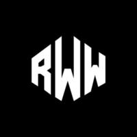 rww-Buchstaben-Logo-Design mit Polygonform. rww Polygon- und Würfelform-Logo-Design. rww Sechseck-Vektor-Logo-Vorlage in weißen und schwarzen Farben. rww-monogramm, geschäfts- und immobilienlogo. vektor