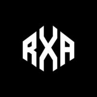 rxa-Buchstaben-Logo-Design mit Polygonform. rxa-polygon- und würfelform-logo-design. rxa Sechseck-Vektor-Logo-Vorlage in weißen und schwarzen Farben. rxa-monogramm, geschäfts- und immobilienlogo. vektor