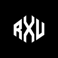 rxu bokstavslogotypdesign med polygonform. rxu polygon och kubform logotypdesign. rxu hexagon vektor logotyp mall vita och svarta färger. rxu monogram, affärs- och fastighetslogotyp.