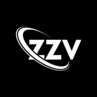 zzv-Logo. zzv-Brief. zzv-Brief-Logo-Design. Initialen zzv-Logo verbunden mit Kreis und Monogramm-Logo in Großbuchstaben. zzv typografie für technologie-, geschäfts- und immobilienmarke. vektor