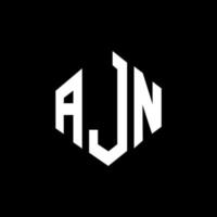 ajn-Buchstaben-Logo-Design mit Polygonform. ajn Polygon- und Würfelform-Logo-Design. ajn Sechseck-Vektor-Logo-Vorlage in weißen und schwarzen Farben. ajn-monogramm, geschäfts- und immobilienlogo. vektor