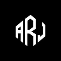 arj-Buchstaben-Logo-Design mit Polygonform. arj Polygon- und Würfelform-Logo-Design. Arj Sechseck-Vektor-Logo-Vorlage in weißen und schwarzen Farben. arj-monogramm, geschäfts- und immobilienlogo. vektor