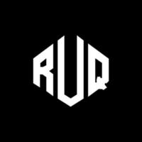 ruq-Buchstaben-Logo-Design mit Polygonform. ruq Polygon- und Würfelform-Logo-Design. ruq Sechseck-Vektor-Logo-Vorlage in weißen und schwarzen Farben. ruq-monogramm, geschäfts- und immobilienlogo. vektor