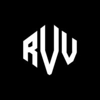 rvv-Brief-Logo-Design mit Polygonform. RVV Polygon- und Würfelform-Logo-Design. RVV-Sechseck-Vektor-Logo-Vorlage in weißen und schwarzen Farben. rvv-monogramm, geschäfts- und immobilienlogo. vektor