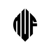 mvf-Kreisbuchstaben-Logo-Design mit Kreis- und Ellipsenform. mvf Ellipsenbuchstaben mit typografischem Stil. Die drei Initialen bilden ein Kreislogo. mvf-Kreis-Emblem abstrakter Monogramm-Buchstaben-Markierungsvektor. vektor