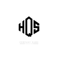hqs-Buchstaben-Logo-Design mit Polygonform. hqs Logo-Design in Polygon- und Würfelform. hqs Sechseck-Vektor-Logo-Vorlage in weißen und schwarzen Farben. hqs monogramm, geschäfts- und immobilienlogo. vektor