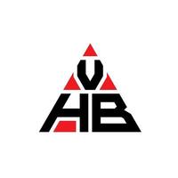 vhb Dreiecksbuchstaben-Logo-Design mit Dreiecksform. vhb-Dreieck-Logo-Design-Monogramm. vhb-Dreieck-Vektor-Logo-Vorlage mit roter Farbe. vhb dreieckiges Logo einfaches, elegantes und luxuriöses Logo. vektor
