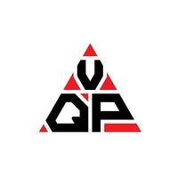 vqp-Dreieck-Buchstaben-Logo-Design mit Dreiecksform. vqp-Dreieck-Logo-Design-Monogramm. vqp-Dreieck-Vektor-Logo-Vorlage mit roter Farbe. vqp dreieckiges Logo einfaches, elegantes und luxuriöses Logo. vektor
