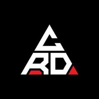 crd-Dreieck-Buchstaben-Logo-Design mit Dreiecksform. crd-Dreieck-Logo-Design-Monogramm. crd-Dreieck-Vektor-Logo-Vorlage mit roter Farbe. crd dreieckiges logo einfaches, elegantes und luxuriöses logo. vektor