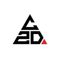 czd-Dreieck-Buchstaben-Logo-Design mit Dreiecksform. CSD-Dreieck-Logo-Design-Monogramm. CSD-Dreieck-Vektor-Logo-Vorlage mit roter Farbe. czd dreieckiges Logo einfaches, elegantes und luxuriöses Logo. vektor