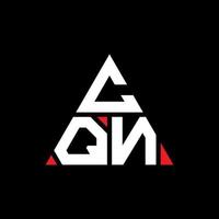 cqn-Dreieck-Buchstaben-Logo-Design mit Dreiecksform. Cqn-Dreieck-Logo-Design-Monogramm. cqn-Dreieck-Vektor-Logo-Vorlage mit roter Farbe. cqn dreieckiges Logo einfaches, elegantes und luxuriöses Logo. vektor