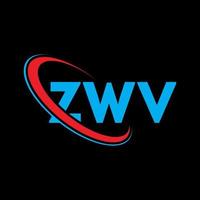 zwv-Logo. zwv-Brief. zwv-Brief-Logo-Design. Initialen zwv-Logo verbunden mit Kreis und Monogramm-Logo in Großbuchstaben. zwv Typografie für Technik-, Wirtschafts- und Immobilienmarke. vektor