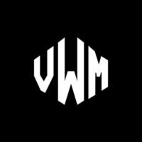 vwm-Brief-Logo-Design mit Polygonform. vwm Logo-Design in Polygon- und Würfelform. vwm Sechseck-Vektor-Logo-Vorlage in weißen und schwarzen Farben. vwm-monogramm, geschäfts- und immobilienlogo. vektor