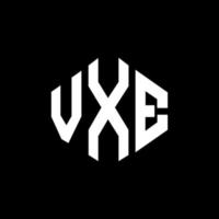 vxe-Buchstaben-Logo-Design mit Polygonform. vxe-Polygon- und Würfelform-Logo-Design. vxe Sechseck-Vektor-Logo-Vorlage in weißen und schwarzen Farben. vxe-monogramm, geschäfts- und immobilienlogo. vektor