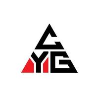 Cyg-Dreieck-Buchstaben-Logo-Design mit Dreiecksform. Cyg-Dreieck-Logo-Design-Monogramm. Cyg-Dreieck-Vektor-Logo-Vorlage mit roter Farbe. Cyg dreieckiges Logo einfaches, elegantes und luxuriöses Logo. vektor