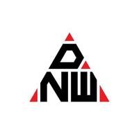 dnw-Dreieck-Buchstaben-Logo-Design mit Dreiecksform. Dnw-Dreieck-Logo-Design-Monogramm. dnw-Dreieck-Vektor-Logo-Vorlage mit roter Farbe. dnw dreieckiges Logo einfaches, elegantes und luxuriöses Logo. vektor