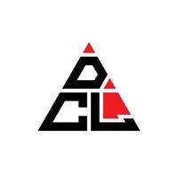 dcl-Dreieck-Buchstaben-Logo-Design mit Dreiecksform. DCL-Dreieck-Logo-Design-Monogramm. dcl-Dreieck-Vektor-Logo-Vorlage mit roter Farbe. dcl dreieckiges Logo einfaches, elegantes und luxuriöses Logo. vektor