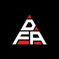 dfa-Dreieck-Buchstaben-Logo-Design mit Dreiecksform. DFA-Dreieck-Logo-Design-Monogramm. DFA-Dreieck-Vektor-Logo-Vorlage mit roter Farbe. dfa dreieckiges Logo einfaches, elegantes und luxuriöses Logo. vektor