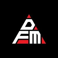 dfm-Dreieck-Buchstaben-Logo-Design mit Dreiecksform. dfm-Dreieck-Logo-Design-Monogramm. dfm-Dreieck-Vektor-Logo-Vorlage mit roter Farbe. dfm dreieckiges Logo einfaches, elegantes und luxuriöses Logo. vektor