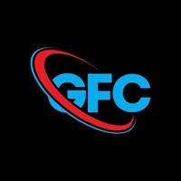 gfc-Logo. GF-Brief. gfc-Brief-Logo-Design. Initialen-GFC-Logo, verbunden mit Kreis und Monogramm-Logo in Großbuchstaben. gfc-typografie für technologie-, geschäfts- und immobilienmarke. vektor