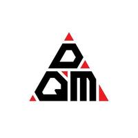dqm-Dreieck-Buchstaben-Logo-Design mit Dreiecksform. dqm-Dreieck-Logo-Design-Monogramm. dqm-Dreieck-Vektor-Logo-Vorlage mit roter Farbe. dqm dreieckiges Logo einfaches, elegantes und luxuriöses Logo. vektor