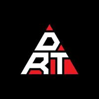 drt-Dreieck-Buchstaben-Logo-Design mit Dreiecksform. drt-Dreieck-Logo-Design-Monogramm. drt-Dreieck-Vektor-Logo-Vorlage mit roter Farbe. drt dreieckiges Logo einfaches, elegantes und luxuriöses Logo. vektor