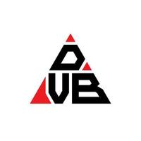 DVB-Dreieck-Buchstaben-Logo-Design mit Dreiecksform. DVB-Dreieck-Logo-Design-Monogramm. DVB-Dreieck-Vektor-Logo-Vorlage mit roter Farbe. DVB-Dreieckslogo Einfaches, elegantes und luxuriöses Logo. vektor