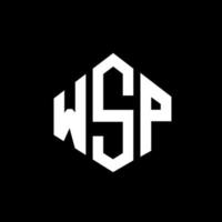 wsp bokstavslogotypdesign med polygonform. wsp polygon och kubform logotypdesign. wsp hexagon vektor logotyp mall vita och svarta färger. wsp monogram, affärs- och fastighetslogotyp.