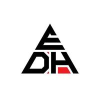 edh-Dreieck-Buchstaben-Logo-Design mit Dreiecksform. EDH-Dreieck-Logo-Design-Monogramm. EDH-Dreieck-Vektor-Logo-Vorlage mit roter Farbe. edh dreieckiges Logo einfaches, elegantes und luxuriöses Logo. vektor