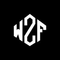 wzf bokstavslogotypdesign med polygonform. wzf polygon och kubform logotypdesign. wzf hexagon vektor logotyp mall vita och svarta färger. wzf monogram, affärs- och fastighetslogotyp.