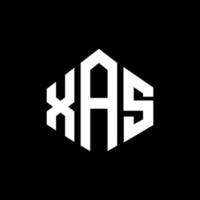 xas-Buchstaben-Logo-Design mit Polygonform. xas Logo-Design in Polygon- und Würfelform. xas Sechseck-Vektor-Logo-Vorlage in weißen und schwarzen Farben. Xas-Monogramm, Geschäfts- und Immobilienlogo. vektor