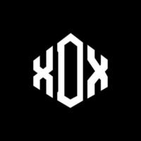 xdx bokstavslogotypdesign med polygonform. xdx polygon och kubform logotypdesign. xdx hexagon vektor logotyp mall vita och svarta färger. xdx monogram, affärs- och fastighetslogotyp.