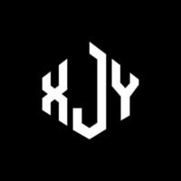 xjy-Buchstaben-Logo-Design mit Polygonform. xjy Polygon- und Würfelform-Logo-Design. xjy Sechseck-Vektor-Logo-Vorlage in weißen und schwarzen Farben. xjy-Monogramm, Geschäfts- und Immobilienlogo. vektor