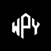 wpy-Buchstaben-Logo-Design mit Polygonform. wpy-polygon- und würfelform-logo-design. wpy Sechseck-Vektor-Logo-Vorlage in weißen und schwarzen Farben. wpy-monogramm, geschäfts- und immobilienlogo. vektor